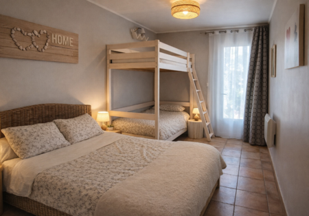 La chambre family Zen, hébergement en chambre d'hôtes Les Busserollles