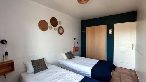 La chambre lits jumeaux, hébergement en chambre d'hôtes Les Busserollles