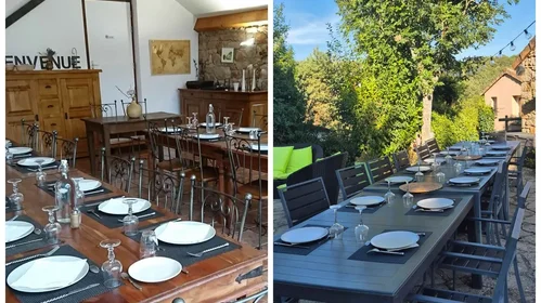 La table d'hôte du Gite des Busserolles en Aveyron